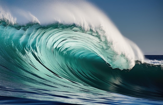 写真 大きな波が海を打ち破る