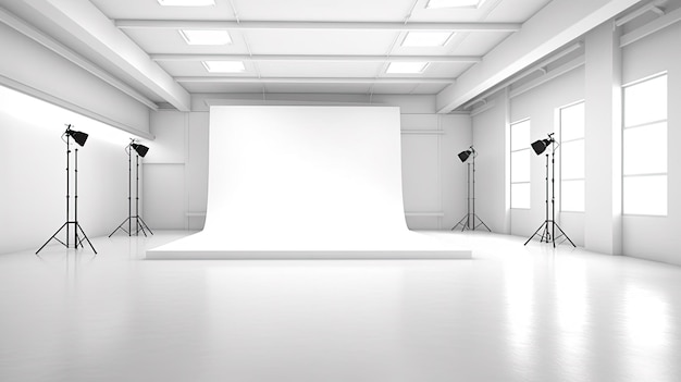 A large white backdrop for a photo shoot.