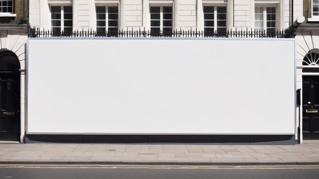 Large White Billboard on Side of Road