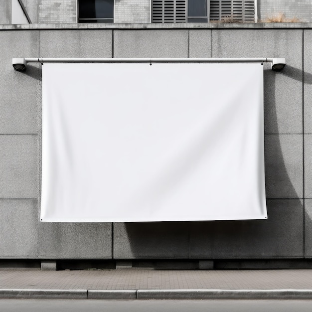 Photo large white blank billboard displayed on the outdoor