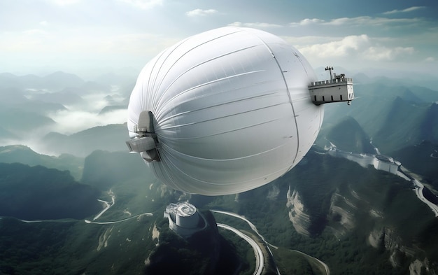 Large White Chinese Spy Balloon Prepared to Fly Over Generative AI