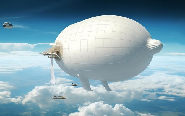 Большой белый китайский шпионский воздушный шар готов лететь над генеративным ИИ