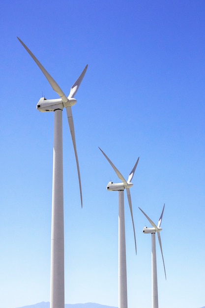 Large windmill in a clear blue sky