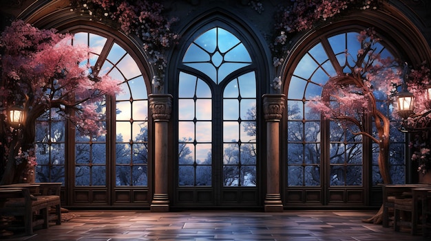 large windows HD wallpaper photographic image