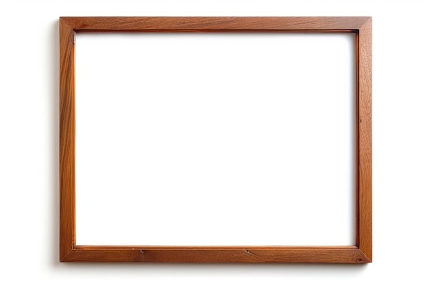 Large wooden frame isolated on a white background
