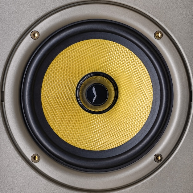 Large yellow Kevlar coated mid range acoustic system