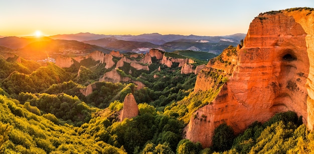 Las Medulas, een Romeinse goudmijn. UNESCO-werelderfgoed in Castilië en León, Spanje