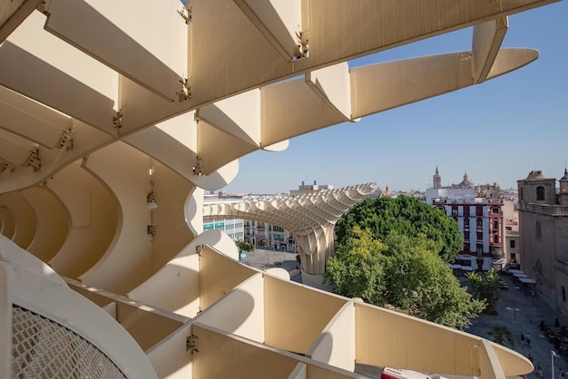 Las Setas De Sevilla Sevilla Champignons centrum op zonnige dag Andalusië Spanje