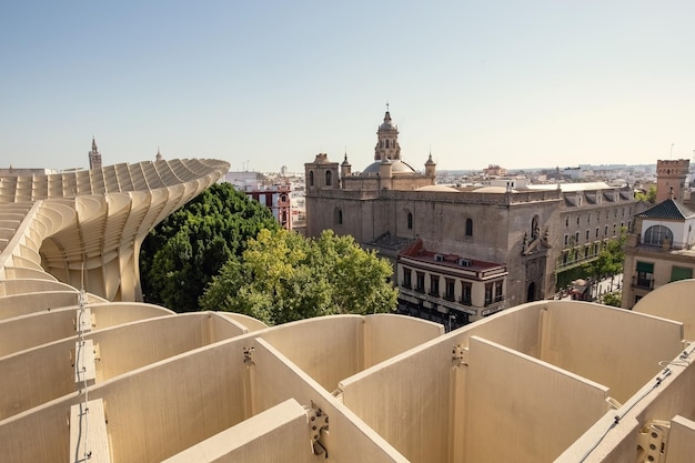 Las Setas De Sevilla Sevilla Champignons centrum op zonnige dag Andalusië Spanje