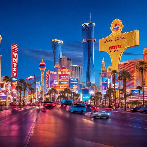 Foto las vegas strip generative ai