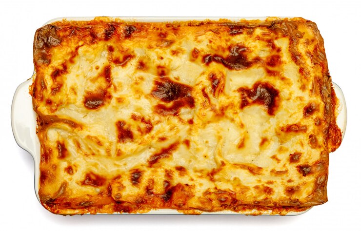 Lasagna in baking dish