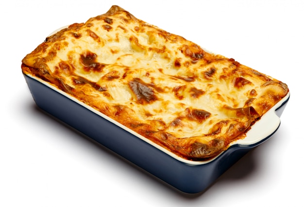 Lasagna in baking dish