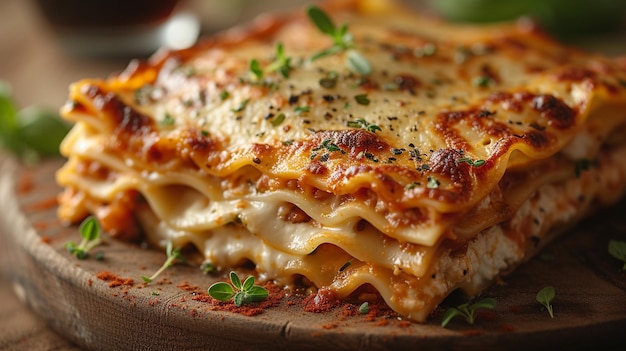 Lasagna food with pasta