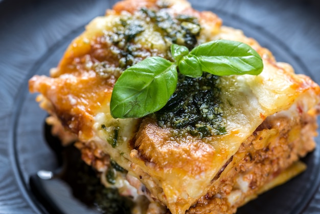 Lasagna with pesto