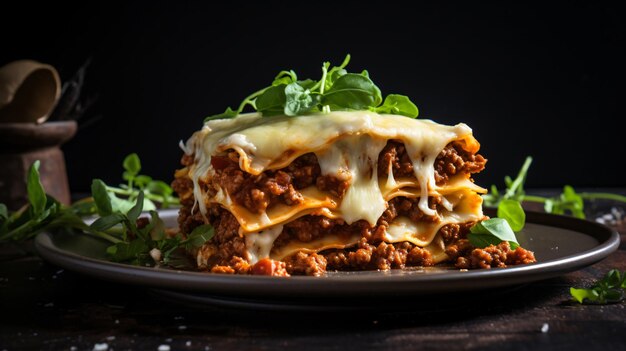 Lasagne bolognese op tafel