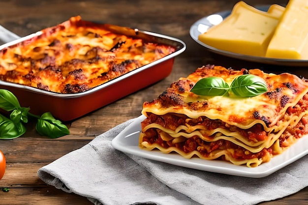 Lasagne is een bekende Italiaanse keuken