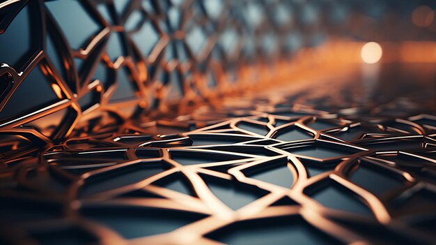 Laser Cut Metal Panel Wall met ingewikkelde lichtpatronen met trending achtergrond rustige illustratie.