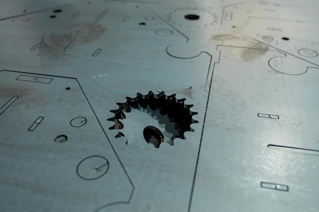 Laser cutting of metal on a cnc machine