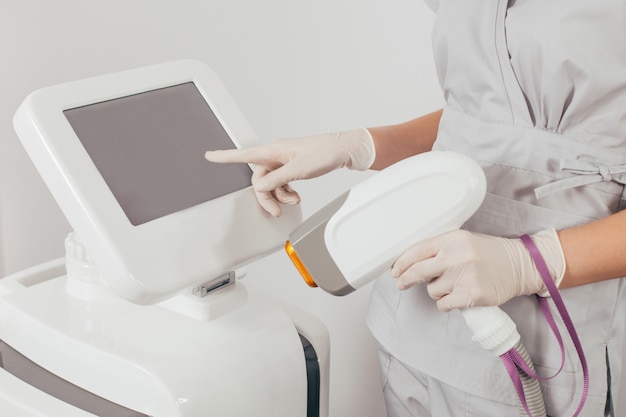 Laser Epilation Treatment In Cosmetic Beauty Clinic