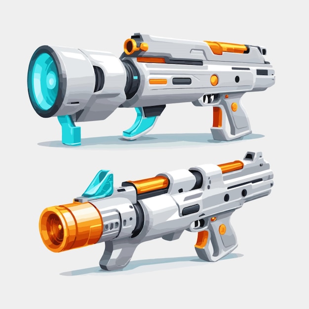 Laser guns vector on a white background