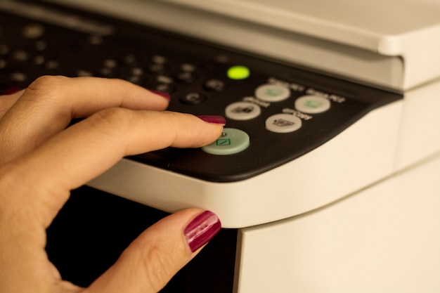 Laser printer in office