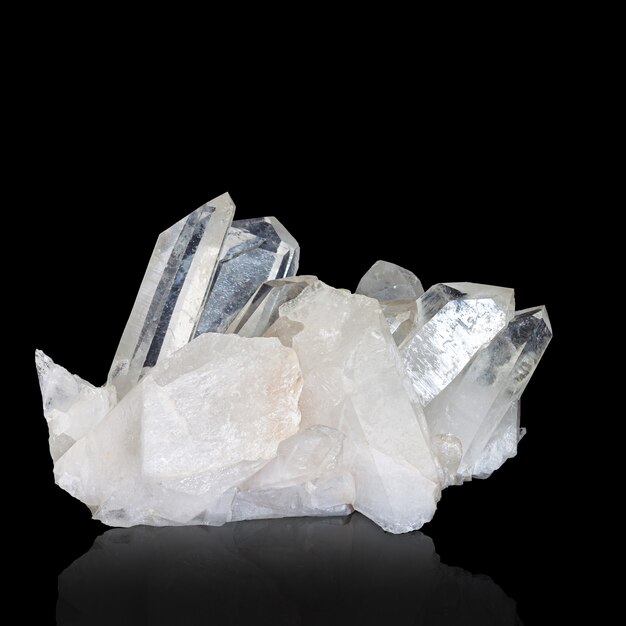 Laser quartz isolated on black