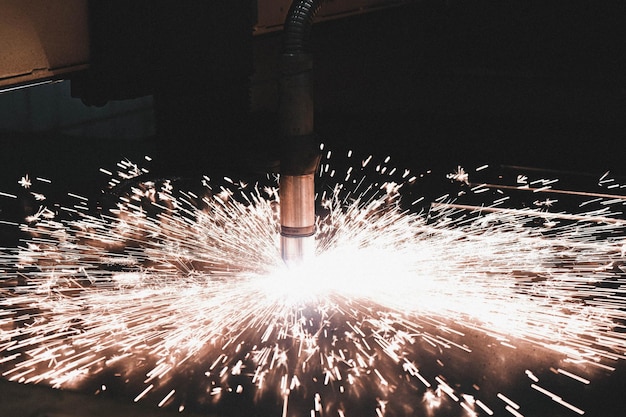 Laspersoneel en productie in de fabriek