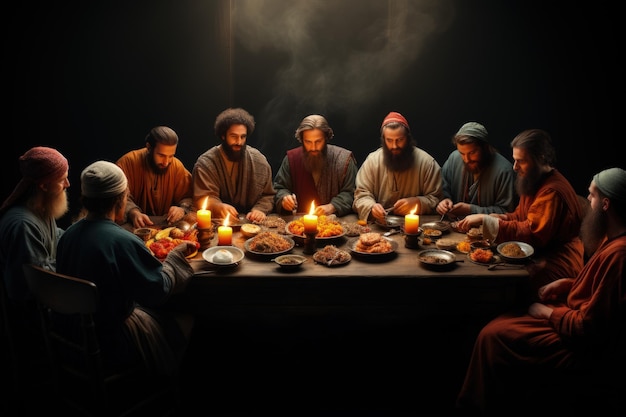 The Last Supper the 12 apostles and Jesus Christ religion Christianity Bible