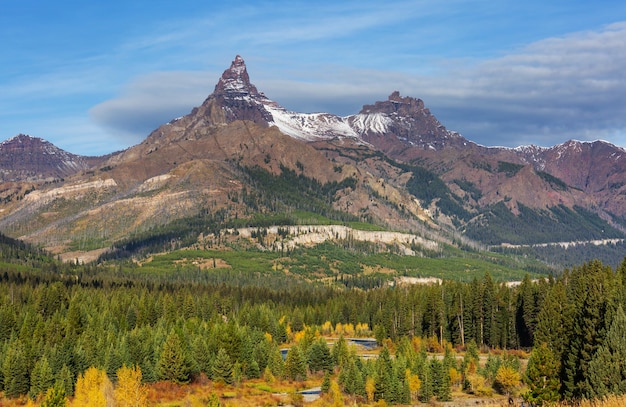 Foto fine stagione autunnale in montagna