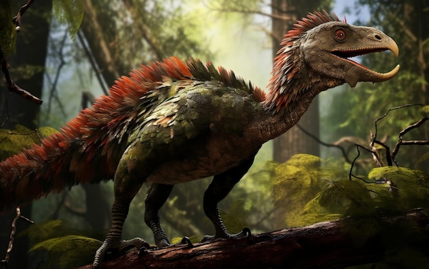 Late Jurassic Avian Dinosaur like Creature Generative AI