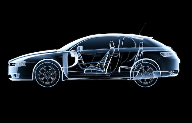 Lateral x-ray car