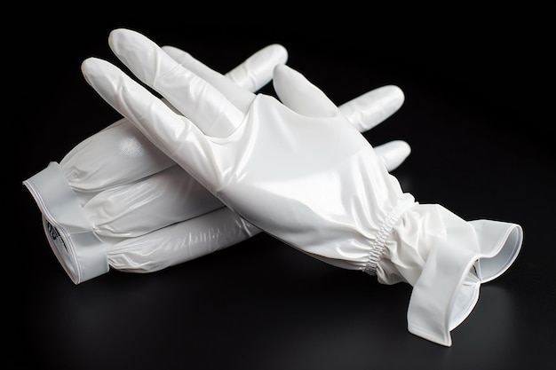 Latex gloves symbol of safety in medicine