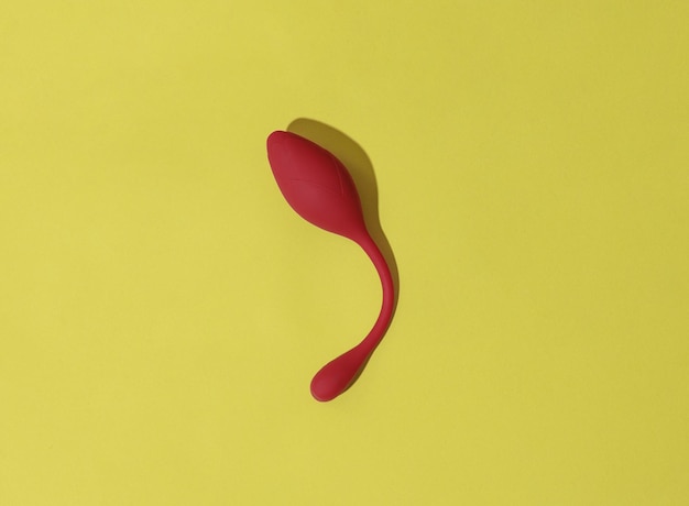 Latex vaginal vibrator for training the pelvic floor muscles with an antenna called kegel trainer