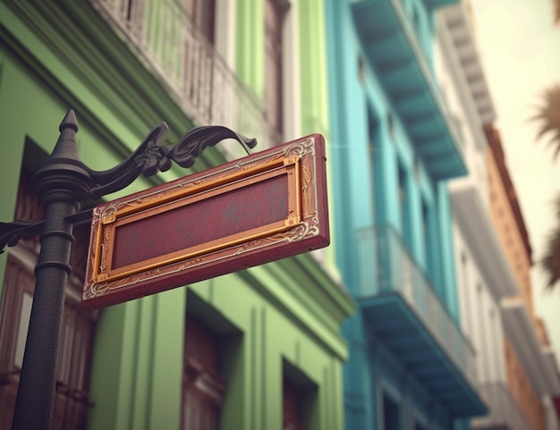 Photo latin america street sign mockup