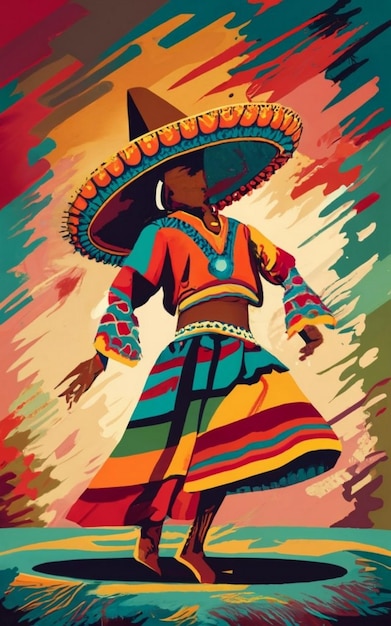 latin american mexican traditional folklore regional colorful dance