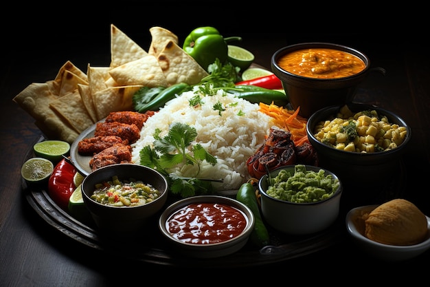 Latin american traditional appetizers ornate dish