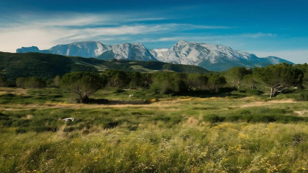 Lattari mountains regional park castellammare italy with a clear blue sky