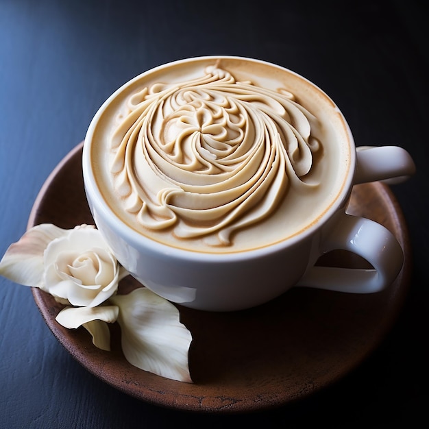 Latte art coffee mug