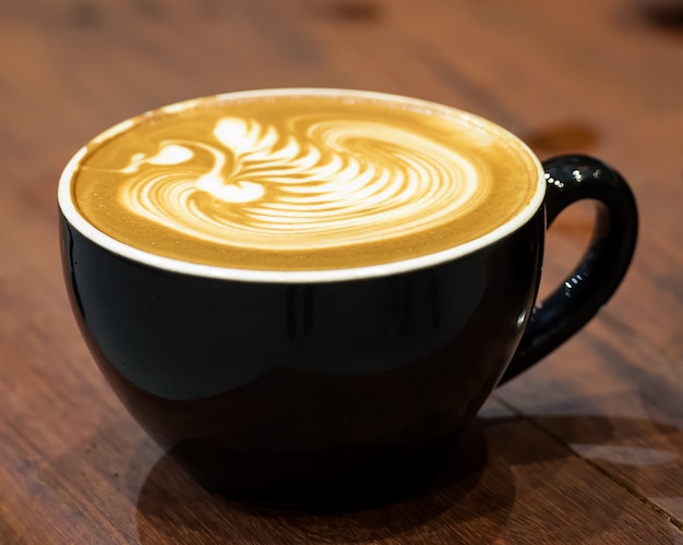 Latte Art in Cup.