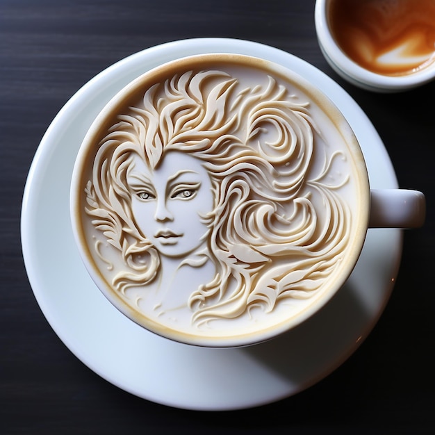 Latte art koffiemok