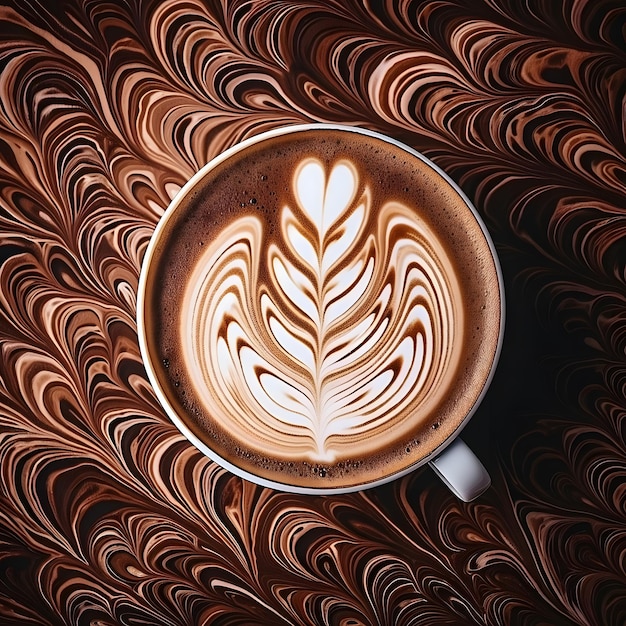 Latte Art textuur