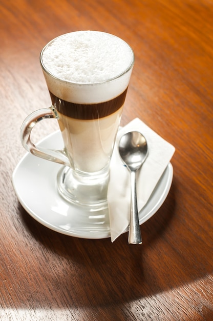 Foto latte macchiato-koffie