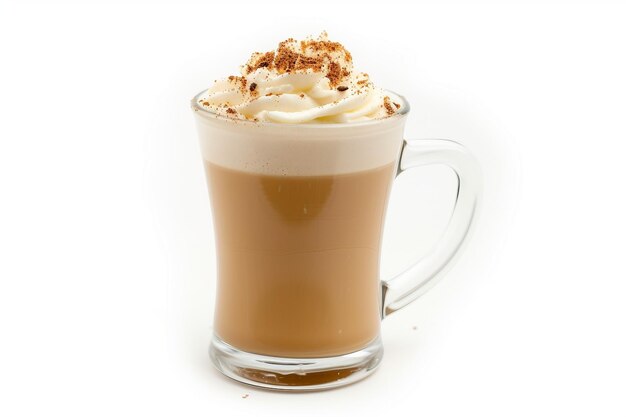 Photo latte on white background