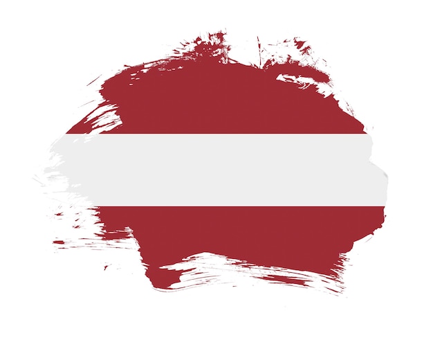 Latvia flag painted on minimal brush stroke background