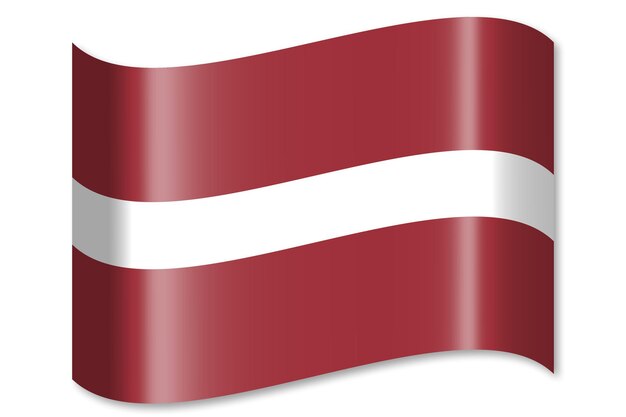 Photo latvia waving country flag on white background