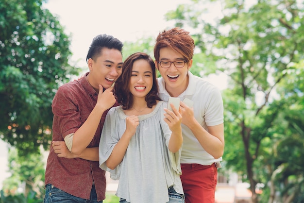 Laughing young people