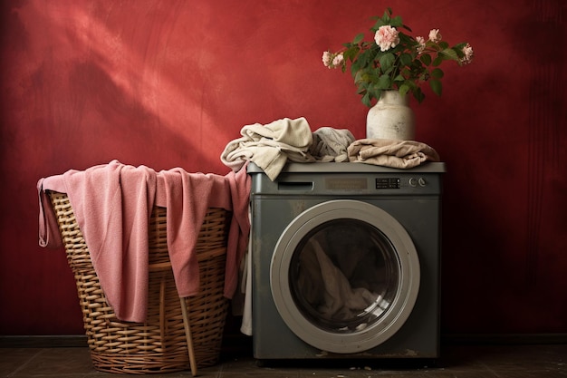 Laundry basket on of a washing machine