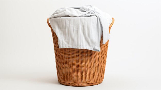 Photo laundry hamper isolated on white background