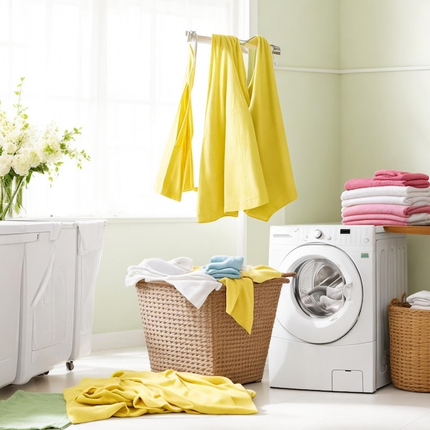 Стирка домашней стиральной машины и одежды
