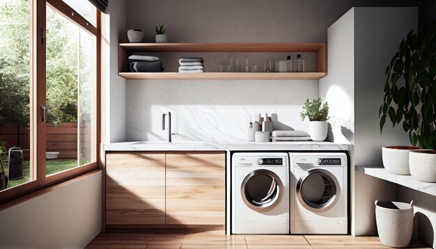 Laundry room interior